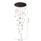Crystal Chandelier for Staircase Luxury LED Ceiling Light