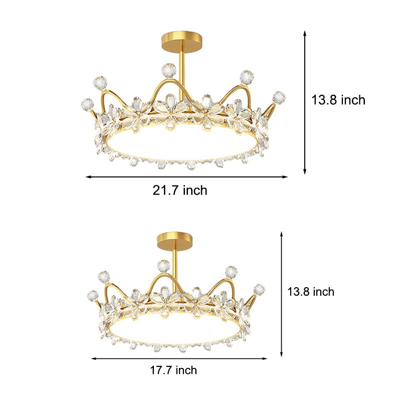 Crystal Crowns 3 Step Dimming with Starry Sky Projection LED Ceiling Lights