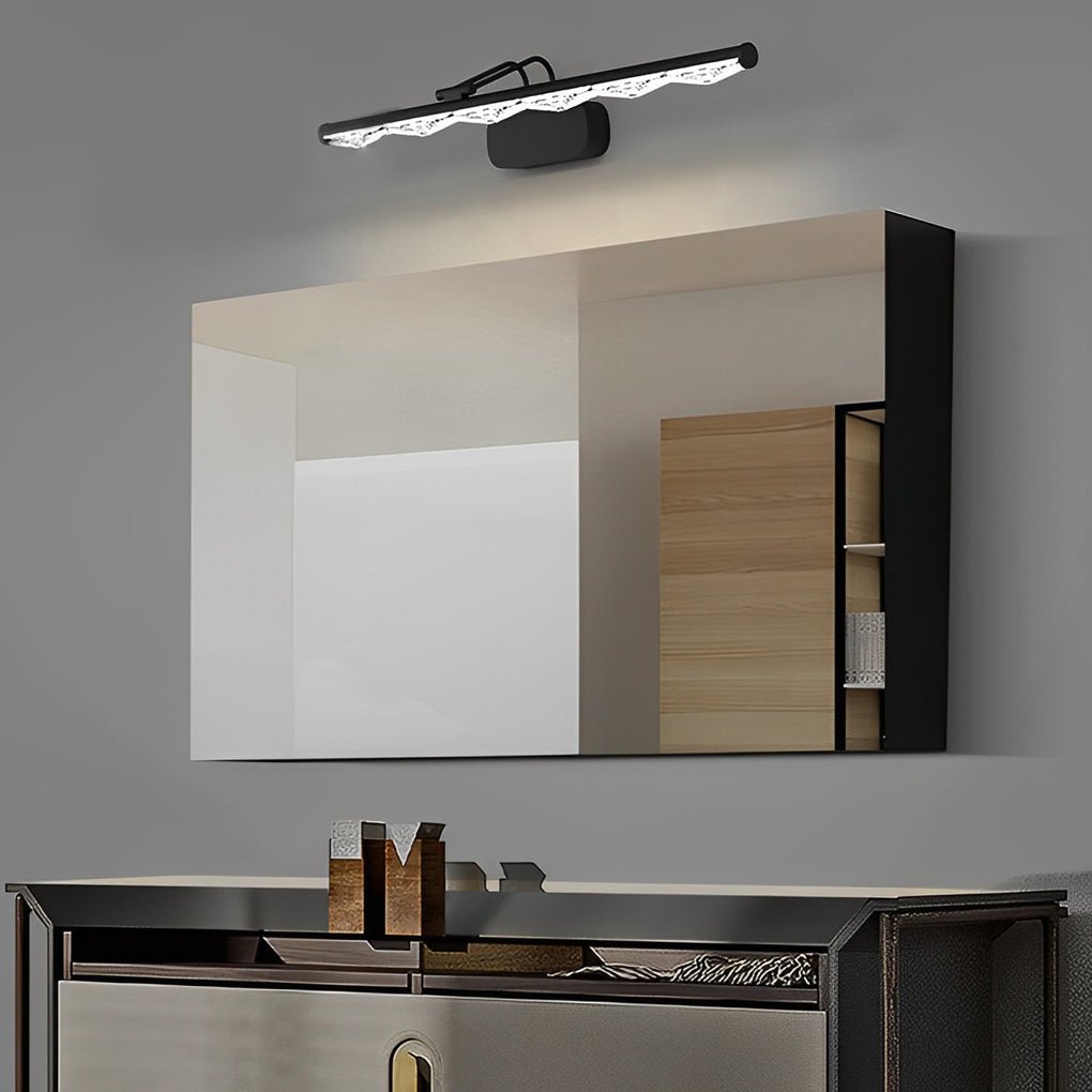 Crystal-Like Bathroom Vanity Light with Multi-Faceted Prismatic Acrylic Shade