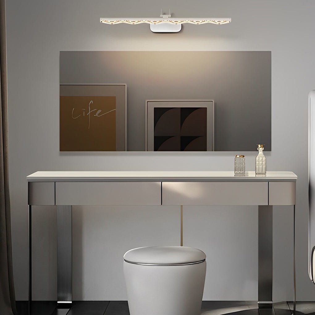 Crystal-Like Bathroom Vanity Light with Multi-Faceted Prismatic Acrylic Shade