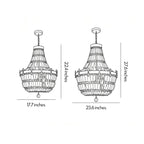 Crystal Vintage Chandelier French Shell Ceiling Light