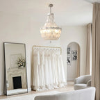 Crystal Vintage Chandelier French Shell Ceiling Light