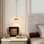 Contemporary Crystal Pendant Lighting Adjustable Ceiling Light