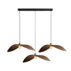 Curved Wood Pendant Light Wabi-Sabi Walnut Wood Bar Pendant Lamp