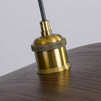 Curved Wood Pendant Light Wabi-Sabi Walnut Wood Bar Pendant Lamp
