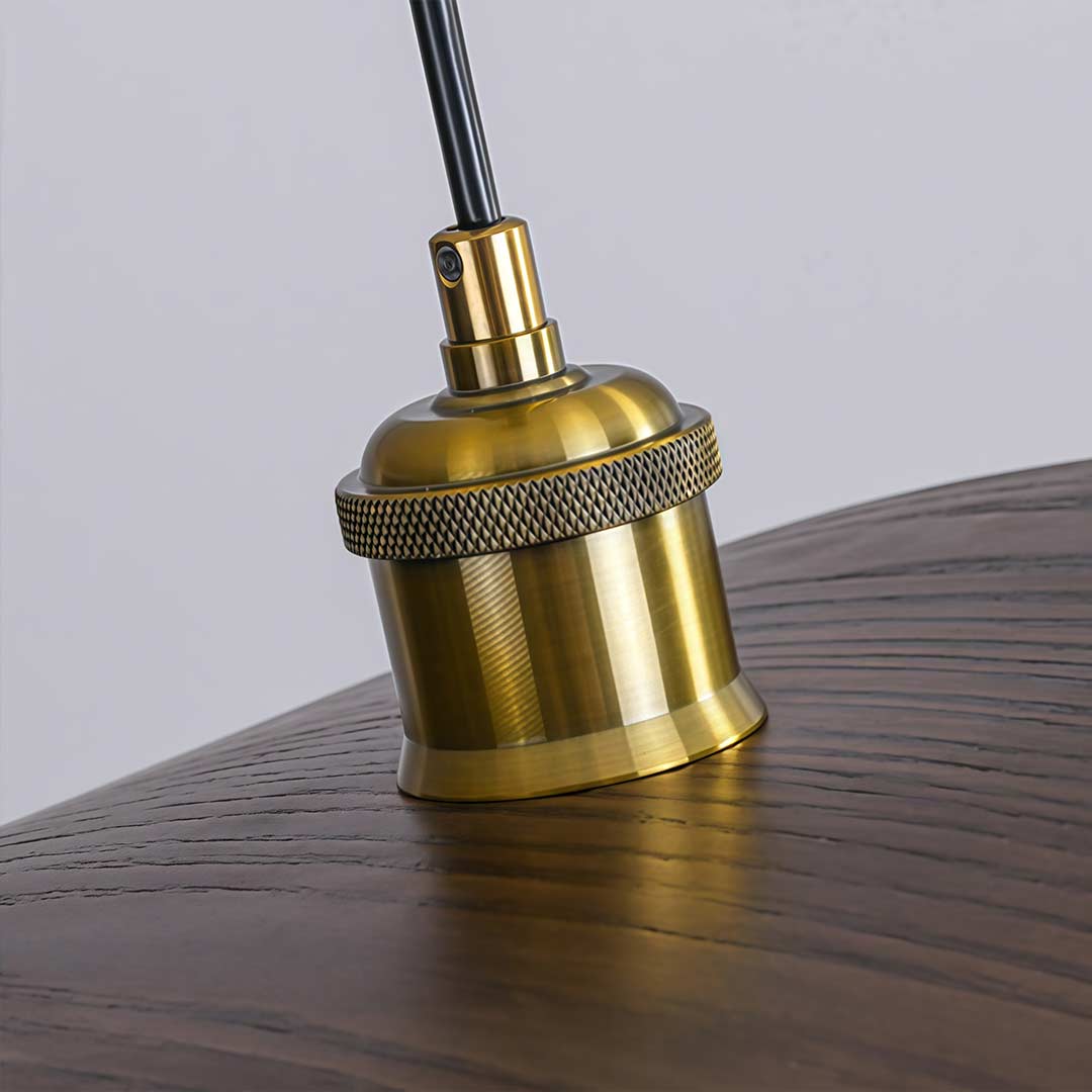 Curved Wood Pendant Light Wabi-Sabi Walnut Wood Bar Pendant Lamp