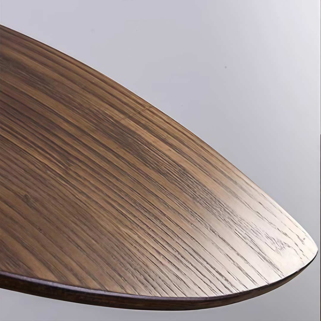 Curved Wood Pendant Light Wabi-Sabi Walnut Wood Bar Pendant Lamp