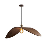 Curved Wood Pendant Light Wabi-Sabi Walnut Wood Bar Pendant Lamp