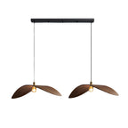 Curved Wood Pendant Light Wabi-Sabi Walnut Wood Bar Pendant Lamp
