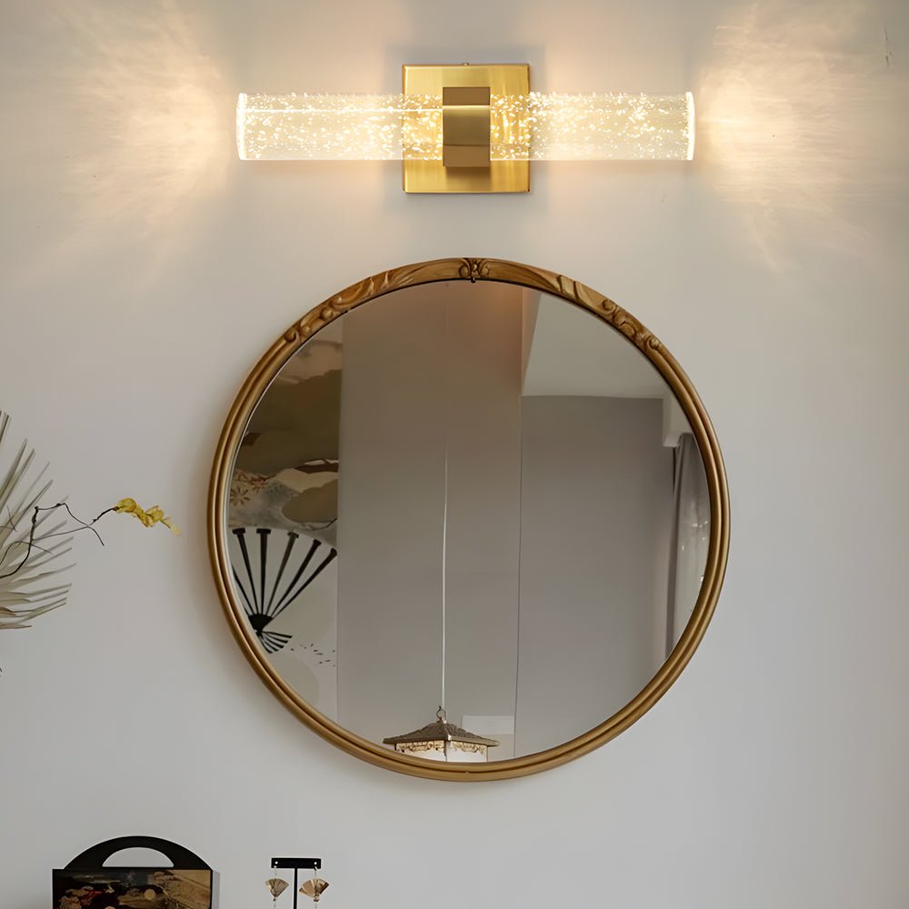 Cylinder Bubbles Crystal Shade LED up down Lighting Modern Wall Lamp