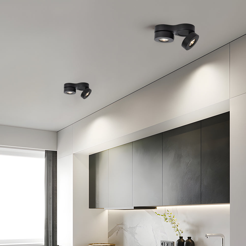 Surface Mount LED Downlights Dual‑head Rotating Folding Ceiling Light