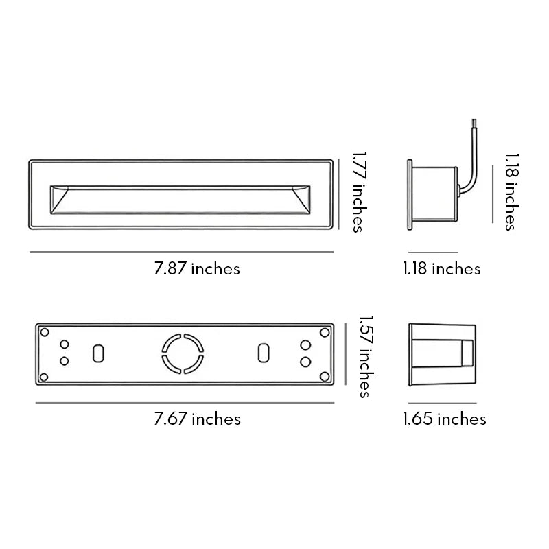 Deck Lights for Steps Modern Minimalist Embedded Outdoor Step Lights