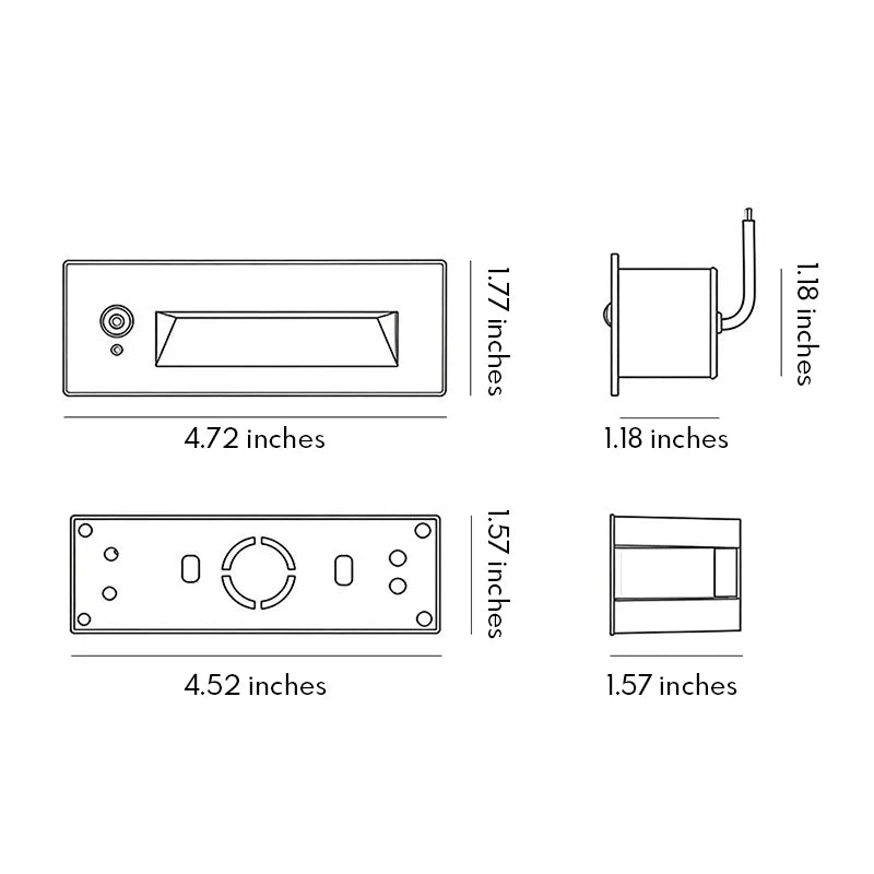 Deck Lights for Steps Modern Minimalist Embedded Outdoor Step Lights