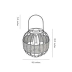 Decorative Hanging Solar Lanterns Wicker Waterproof Light