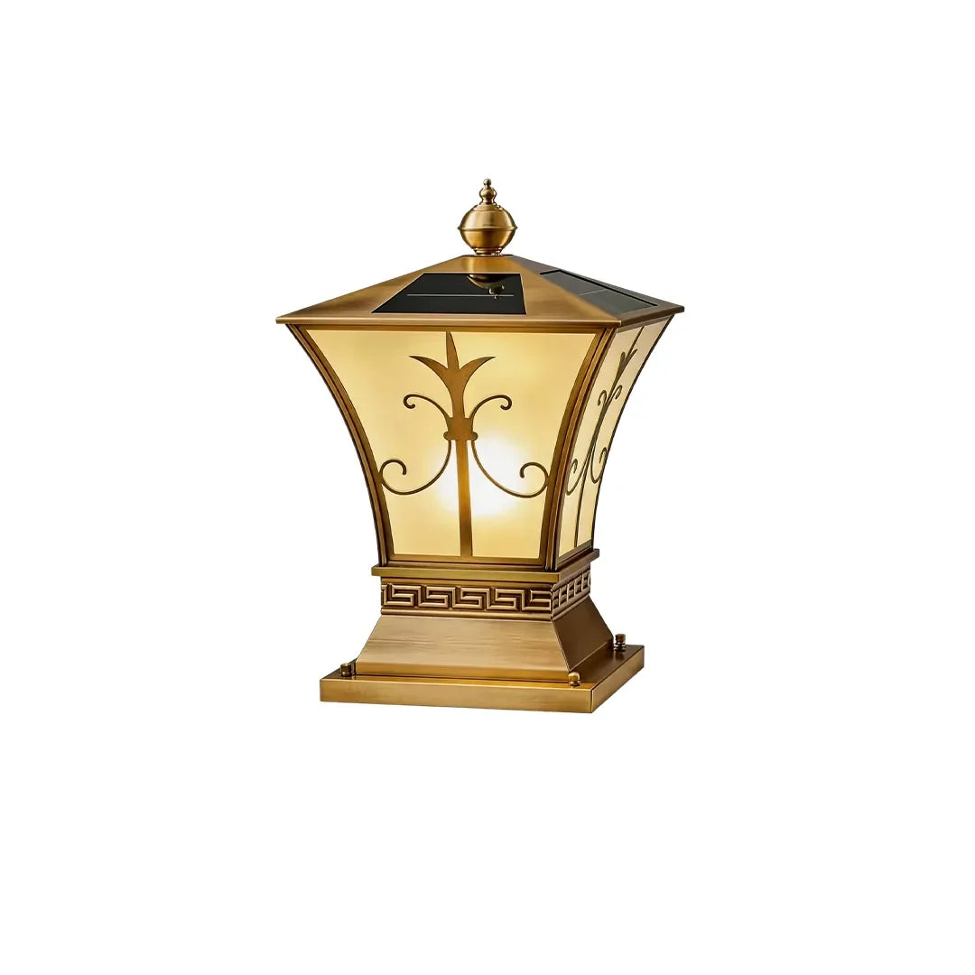 Pillar Light Fixtures Vintage Copper Outdoor Waterproof Light