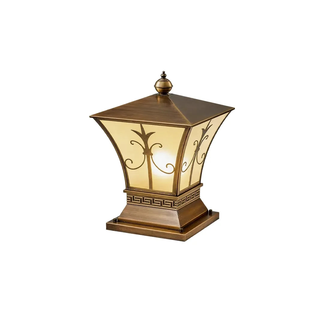 Pillar Light Fixtures Vintage Copper Outdoor Waterproof Light