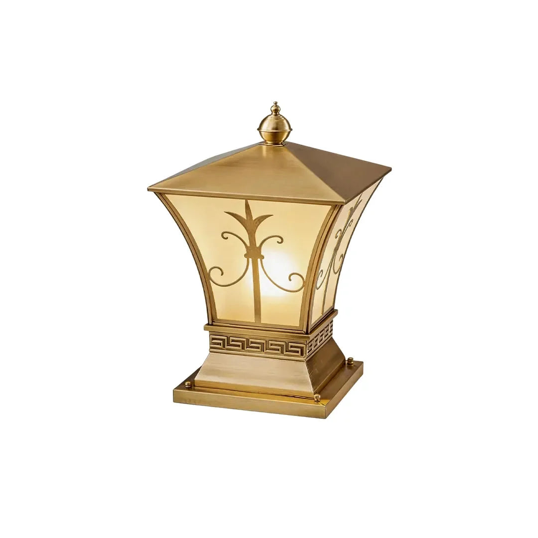 Pillar Light Fixtures Vintage Copper Outdoor Waterproof Light