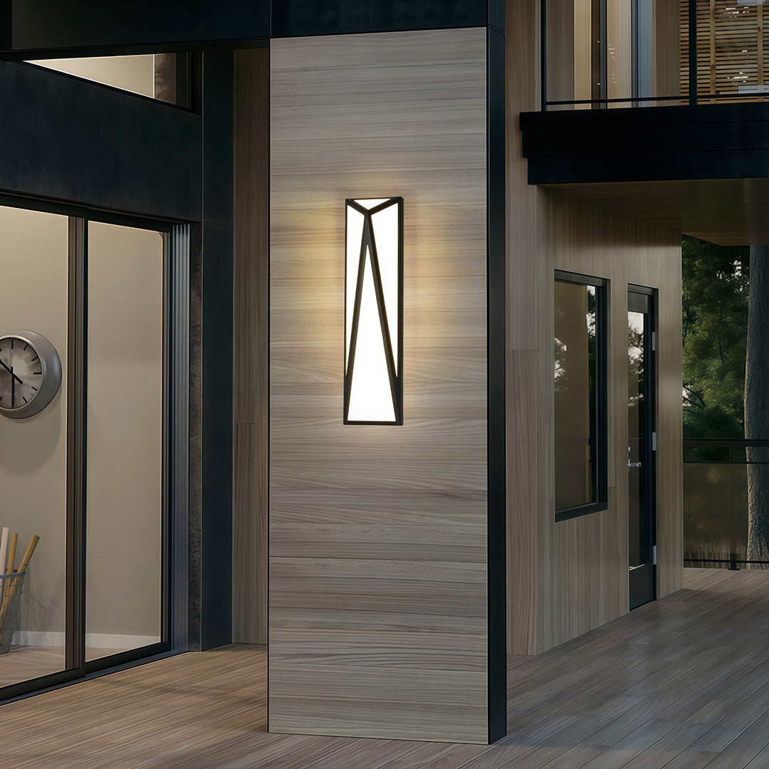 Exterior Wall Light Black Modern Metal Waterproof Light