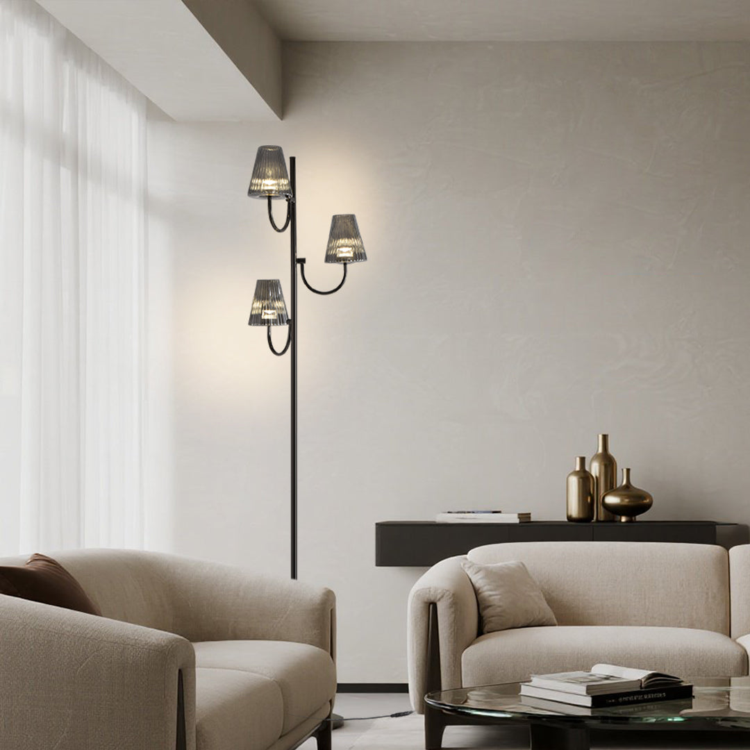 Black Contemporary Floor Lamp Minimalist American Style