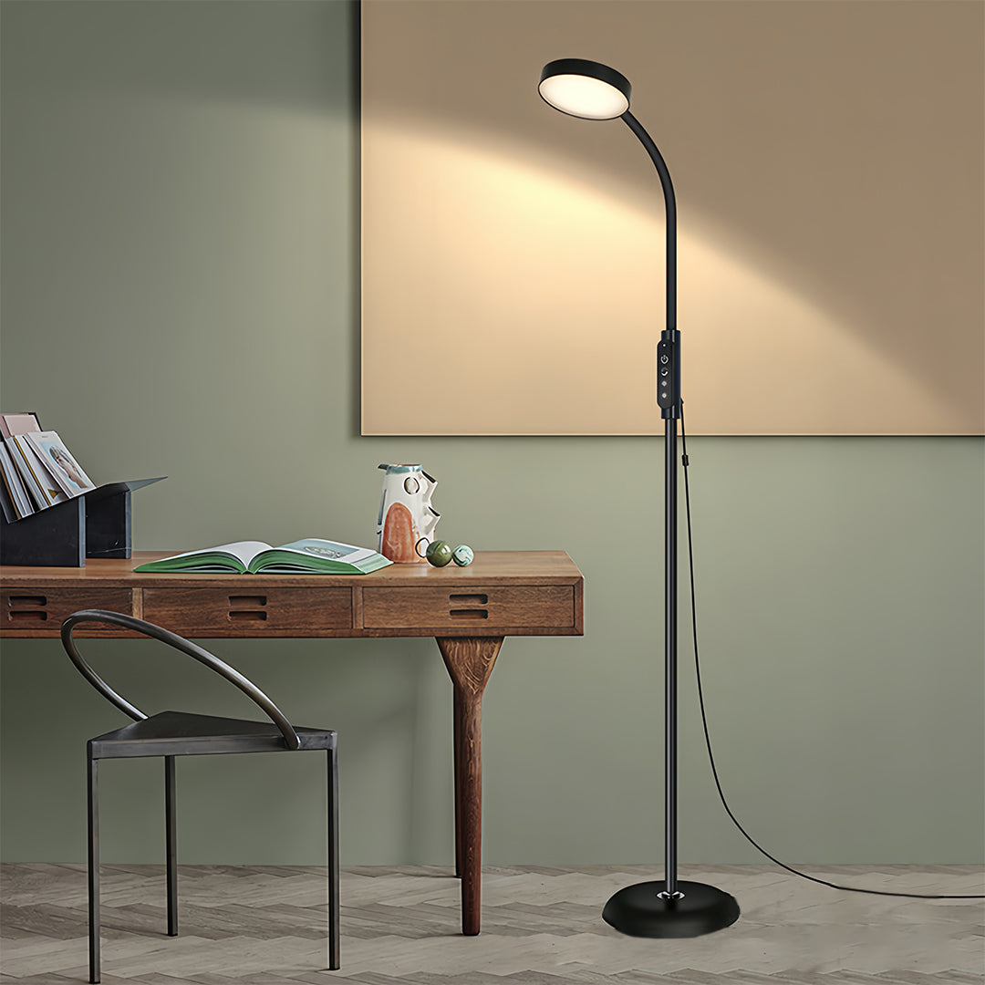 LED Reading Floor Lamp Minimalist Task Light Eye-Caring Standing Lamp
