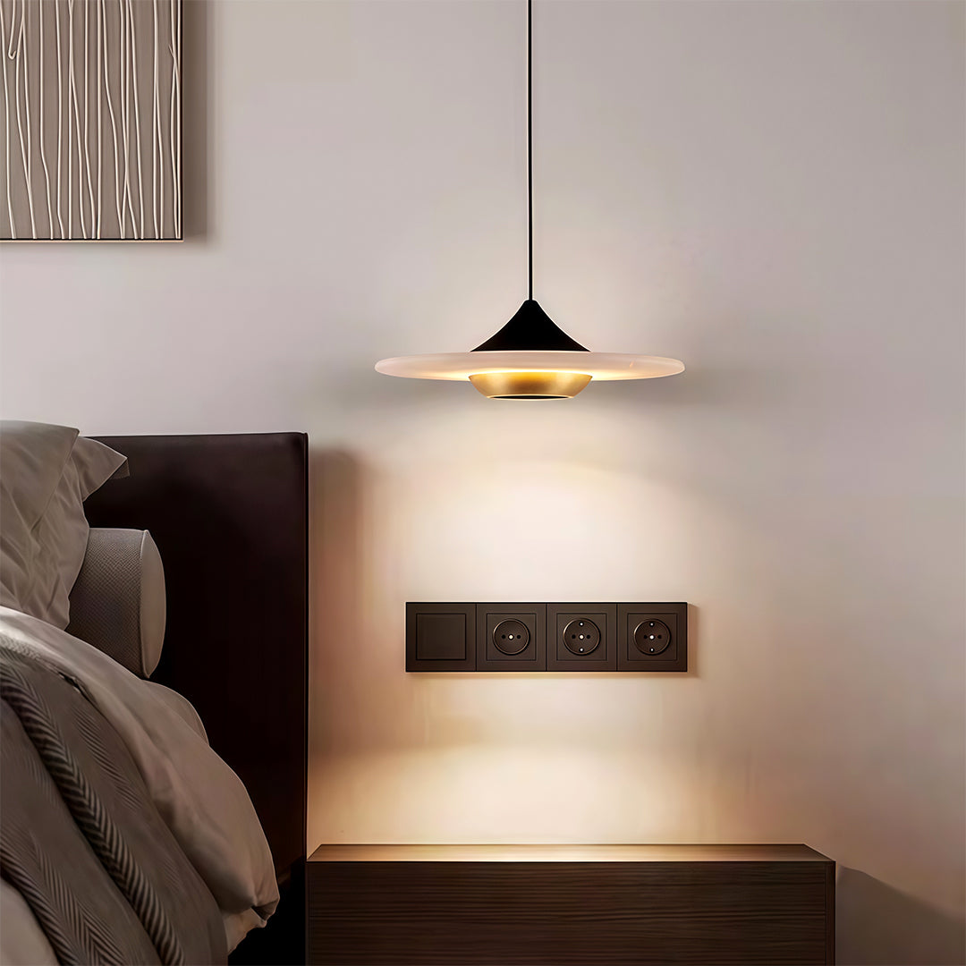 Modern LED Pendant Lights Minimalist Marble UFO Ceiling Light