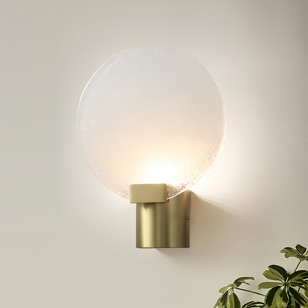 Round Wall Light Lightweight Luxury Glass Wall Lamp