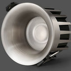2 PCS Recessed Ceiling Spotlight Frameless Silver Glare-Free Light