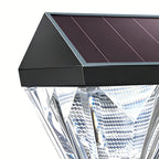 2PCS-Diamond Wall Lights LED Waterproof Black Solar Outdoor Fixture