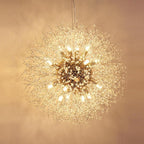 Round Design Crystal Metal LED Antique Chandeliers Kitchen Pendant Lighting