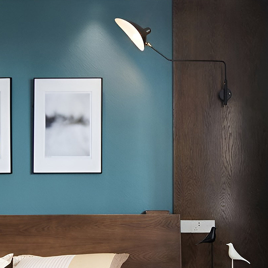 Double Arm Wall Sconce Industrial Style Adjustable Light