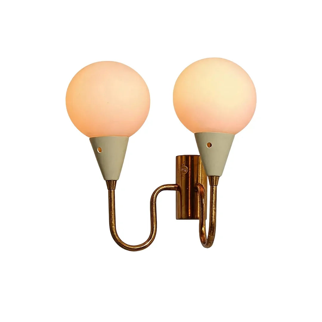 Double Globe Wall Sconce Mid-Century Decorative Ambient Light