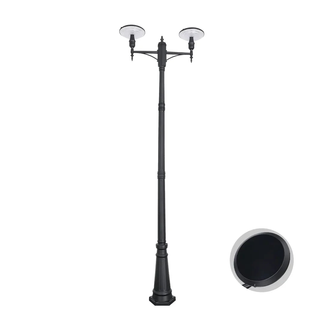 Lamp Post Lighting Modern Double or Triple Head Outdoor Lamp