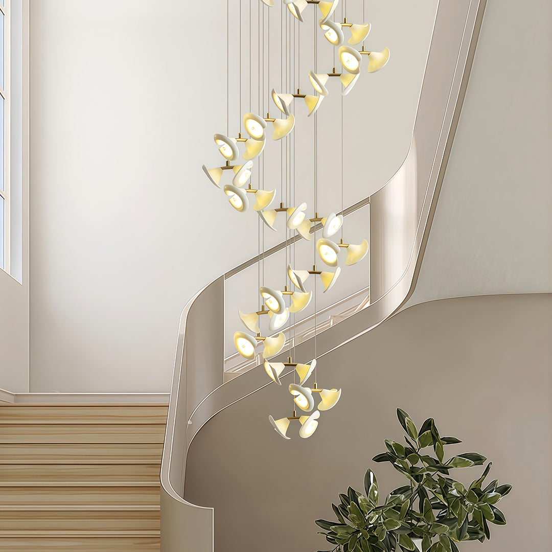 Ceramic Chandeliers Luxury Tulip Flower Ceiling Light