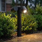 Double Light Bollard Light Rotatable Outdoor Lawn Light