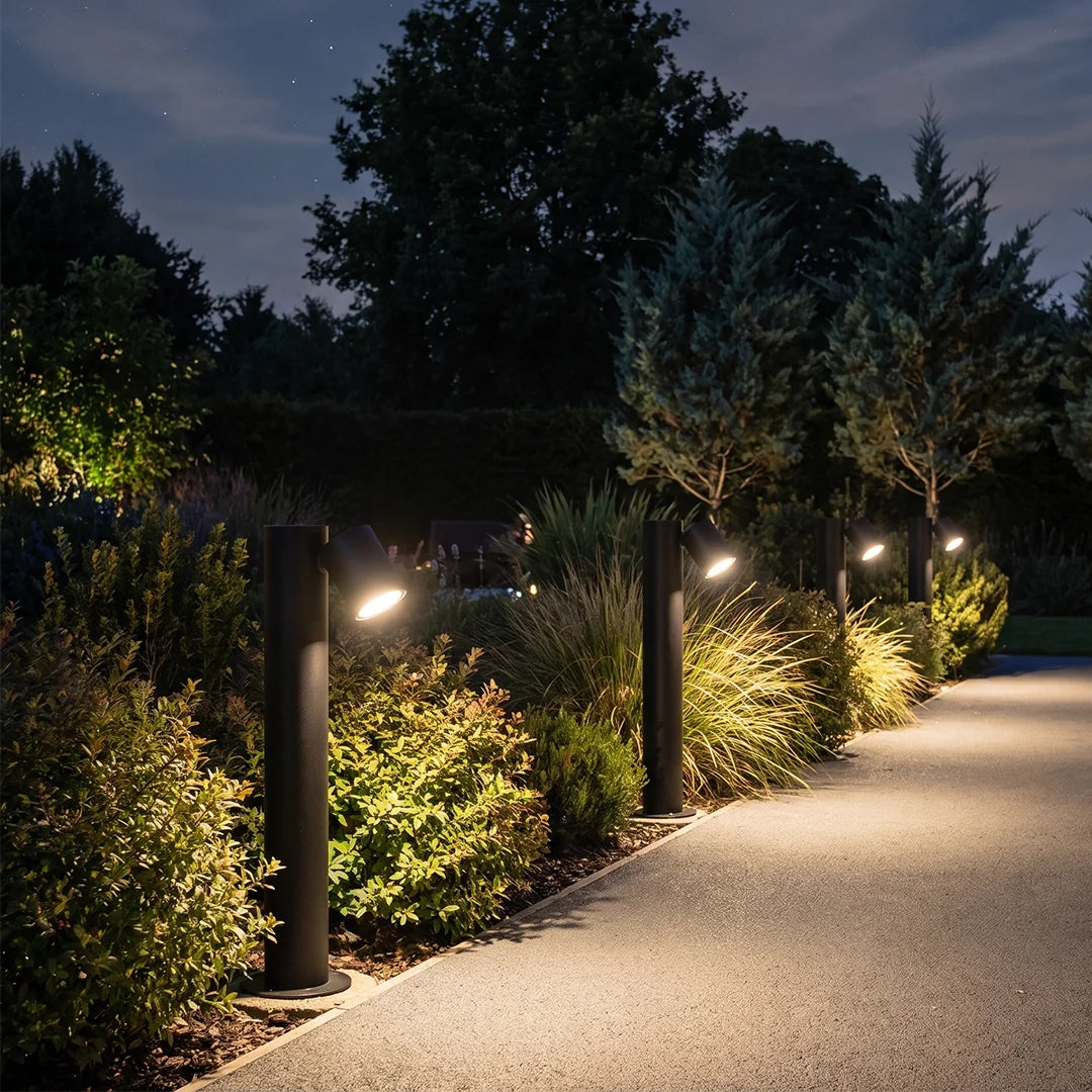 Double Light Bollard Light Rotatable Outdoor Lawn Light