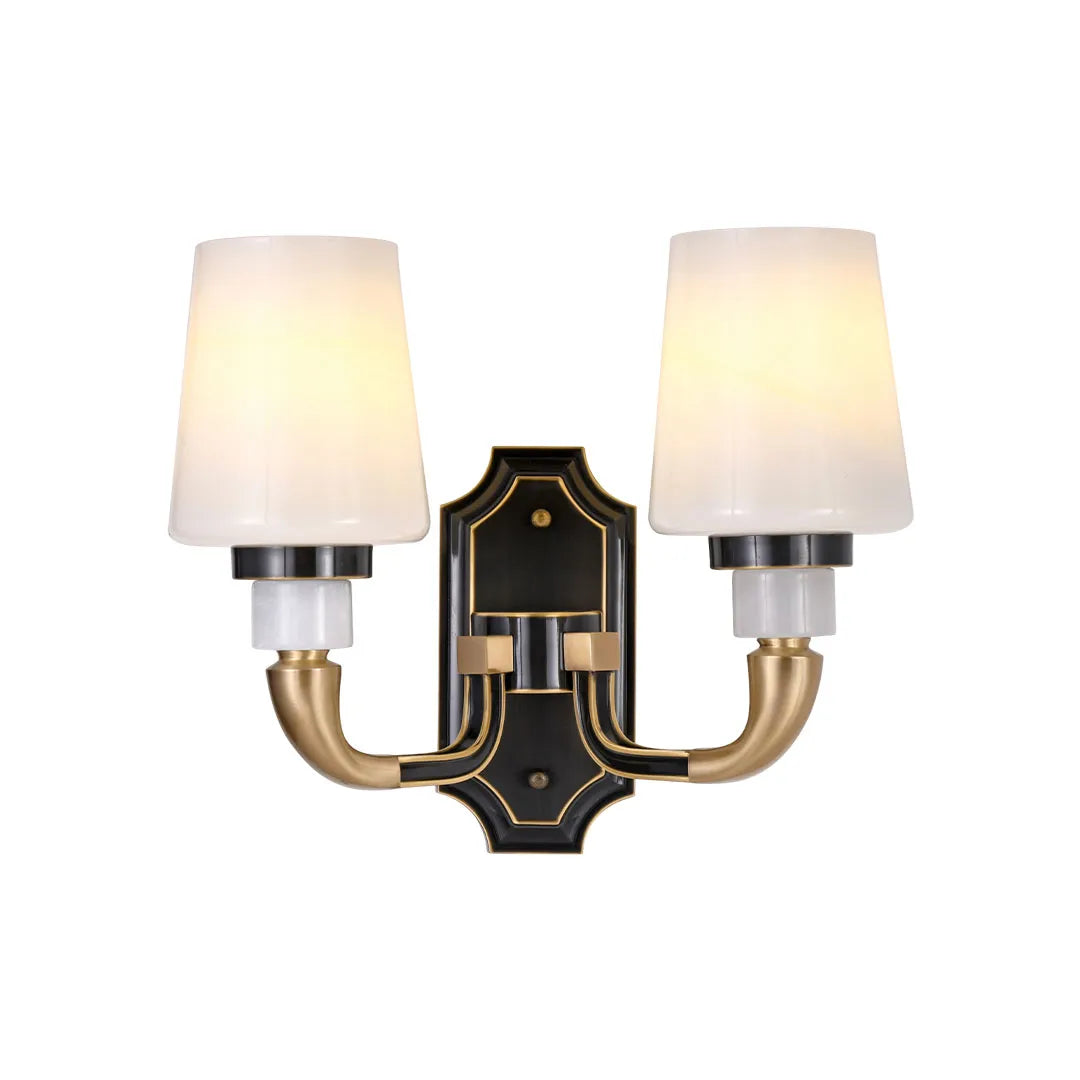 Brass Candle Sconces Wall Modern Double Ended Glass Light