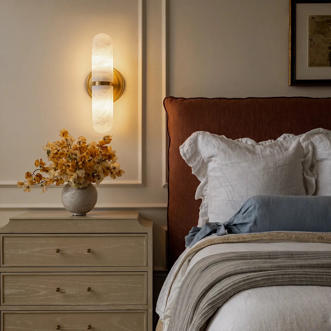 Double Light Wall Sconce Italian Luxury Creative Marble Light