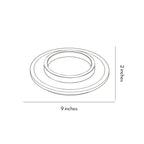 Double Ring Flush Mount Modern 2-Light Round LED Light