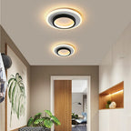 Double Ring Flush Mount Modern 2-Light Round LED Light