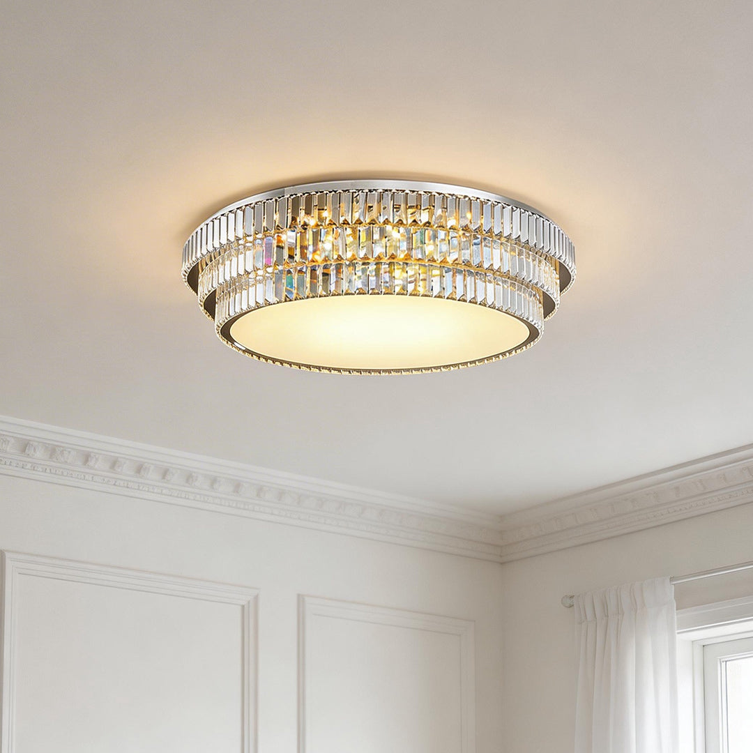 LED Flush Mount Lighting Luxury Eye-Protecting Crystal Lamp