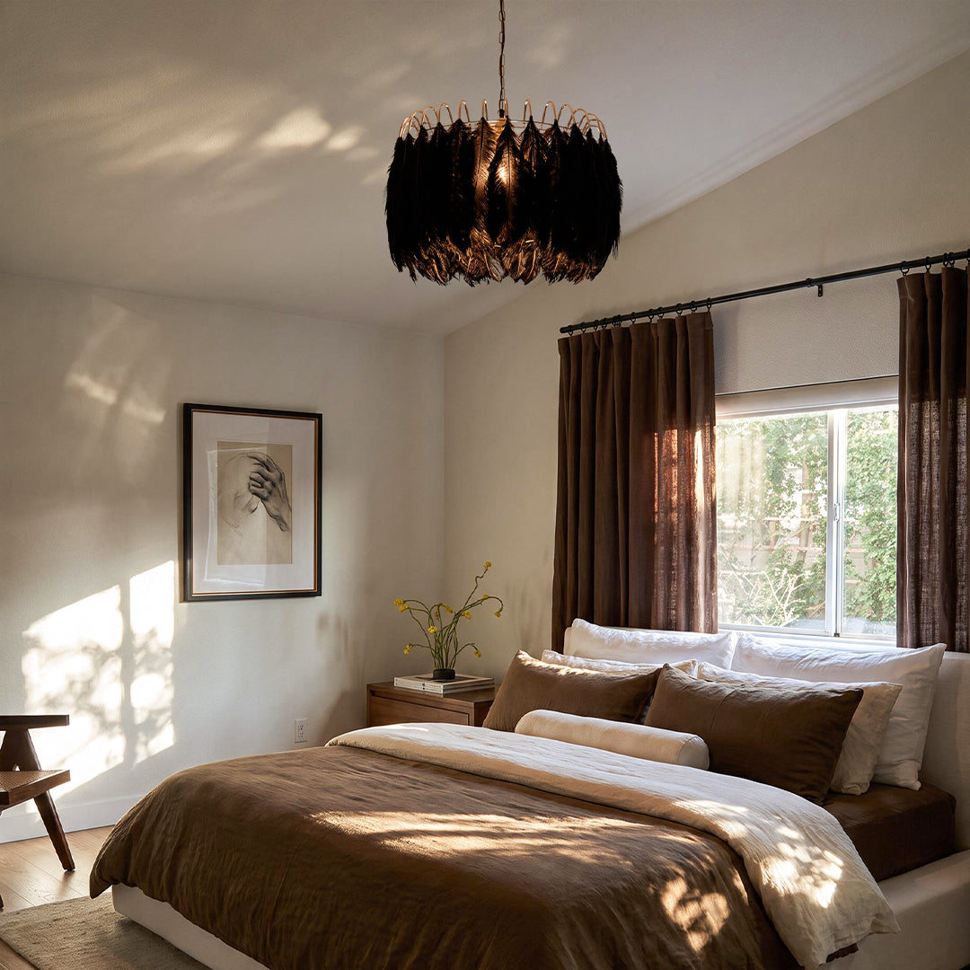 Modern Contemporary Chandeliers Drum Light Chandelier Feather Chandelier