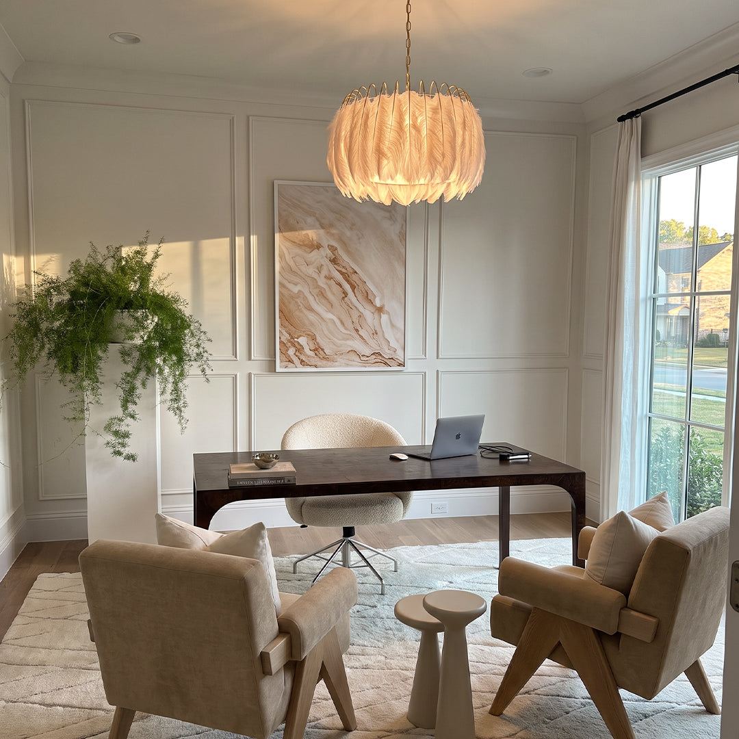 Modern Contemporary Chandeliers Drum Light Chandelier Feather Chandelier