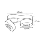 Surface Mount LED Downlights Dual‑head Rotating Folding Ceiling Light