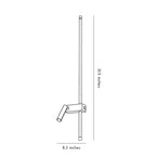 Dual Light Wall Sconce LED Linear Light with Adjustable Spotlight