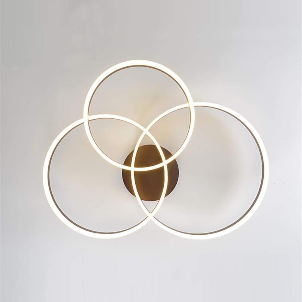 Modern 3 Circle Gold Flush Mount Light Ceiling Light 3 Lights