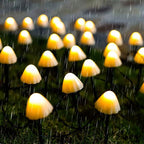 Outdoor Mini Mushroom RGB Solar 16.40 ft String Lights