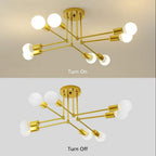 8-light LED Modern Sputnik Chandelier Ceiling Lights Pendant Lighting