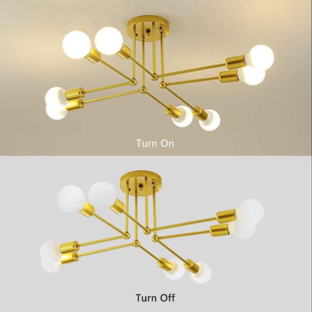 8-light LED Modern Sputnik Chandelier Ceiling Lights Pendant Lighting