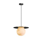Ball Pendant Lights Nordic Natural Marble Full Copper Dining Table Lamp