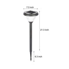 Elegant Black Solar LED Pathway Lights with Water Ripple Design - 27.6 Inch Height